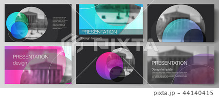 The minimalistic abstract vector illustration of the editable layout of the presentation slides 44140415