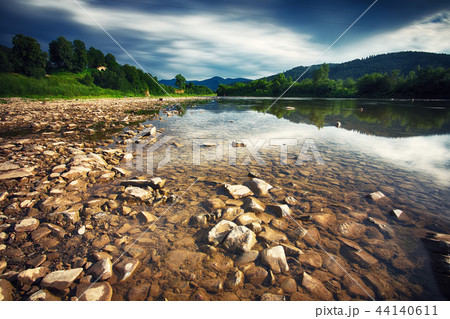 moutaine River with crystal clear water moutaine River with crystal clear water 44140611