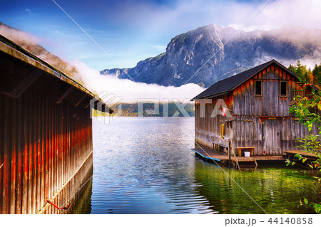 Misty morning on the lake Altausseer Misty morning on the lake Altausseer 44140858