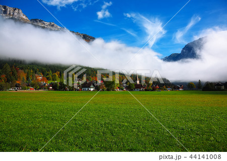 Sunny morning on the village Altaussee Sunny morning on the village Altaussee 44141008