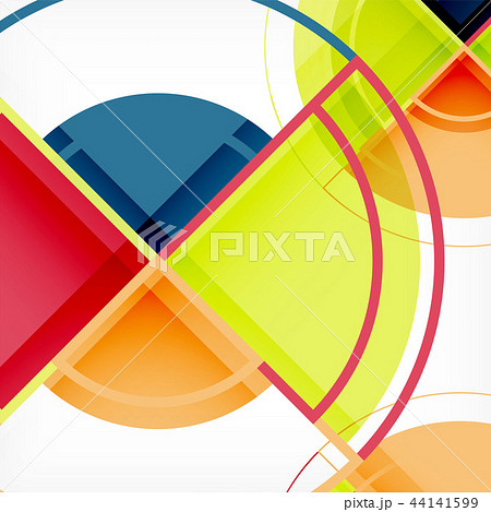 Creative circles geometric abstract background with 3d effect Creative circles geometric abstract background with 3d effect 44141599