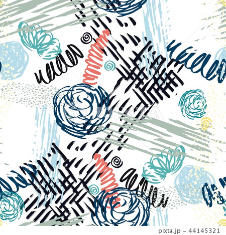 Seamless pattern with abstract flowers. Seamless pattern with abstract flowers. 44145321