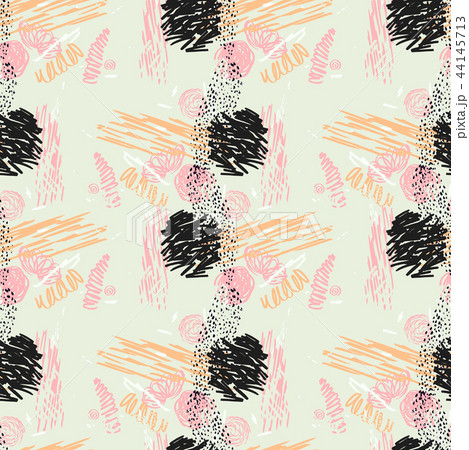 Seamless pattern with abstract flowers.  44145713