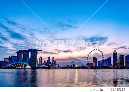 【絶景】シンガポールの風景 マジックアワー 【絶景】シンガポールの風景 マジックアワー 44146315
