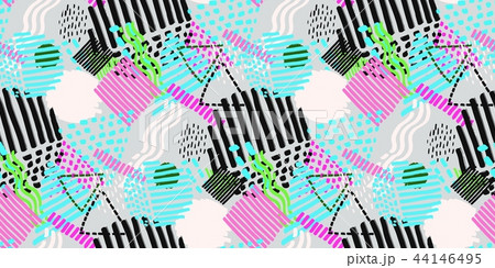 Memphis seamless  pattern in retro style. 44146495