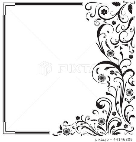 Vintage floral frames vector design elements 44146809