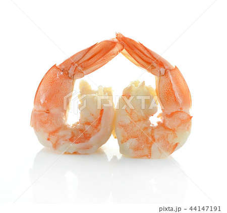 shrimp isolated on white background shrimp isolated on white background 44147191