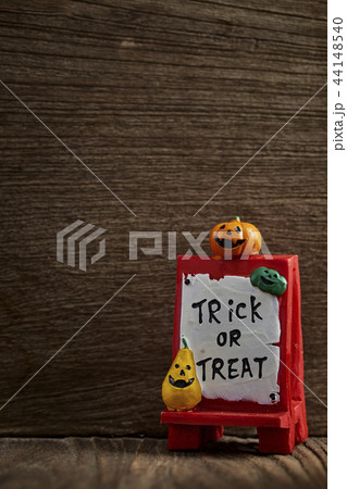 Halloween Party on wooden background 44148540