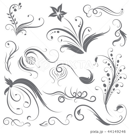 vector set of border calligraphic and dividers vector set of border calligraphic and dividers 44149246