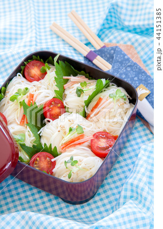 素麺弁当 そうめん弁当 素麺 そうめん お弁当の写真素材