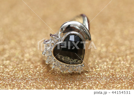 diamond ring and black gemstone diamond ring and black gemstone 44154531