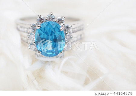 diamond ring and blue gemstone diamond ring and blue gemstone 44154579