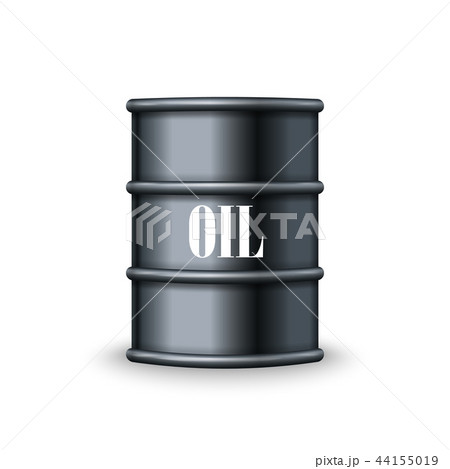Black metal barrel of oil vector 44155019