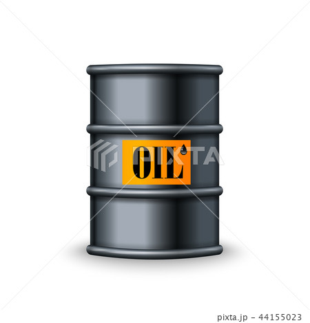 Black metal oil barrel on white background vector Black metal oil barrel on white background vector 44155023
