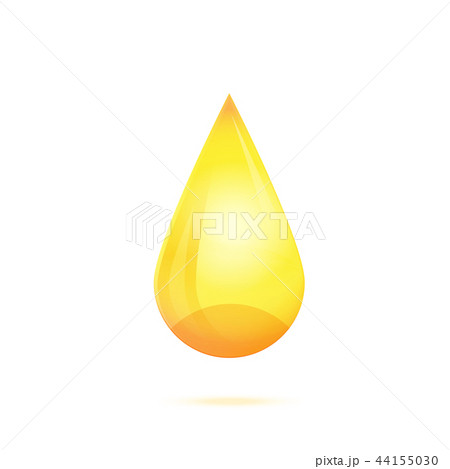 Yellow drop isolated on white background vector 44155030