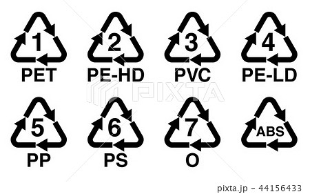 Plastics Recycling Symbol Recycle Triangle のイラスト素材