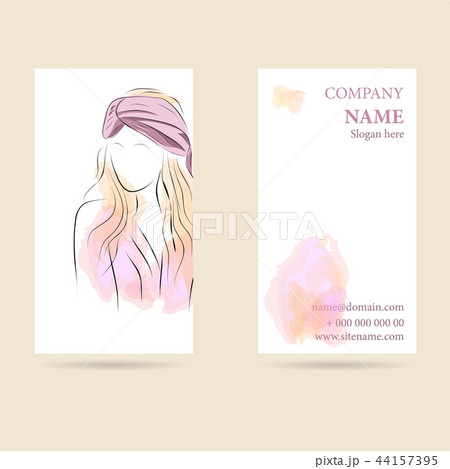 Vector illustration of Business card vertical 44157395