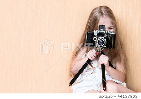 Little girl shoots on camera 44157805