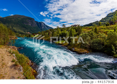 lovatnet lake Beautiful Nature Norway. 44157916