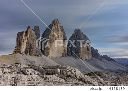 Tre Cime di Lavaredo at sunset ultra long exposure Tre Cime di Lavaredo at sunset ultra long exposure 44158189