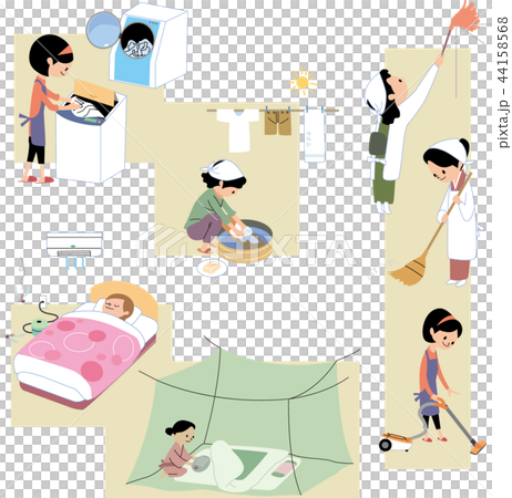 家庭生活の今昔 44158568