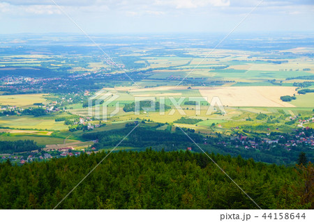 zlate hory city from biskupska kupa tower zlate hory city from biskupska kupa tower 44158644