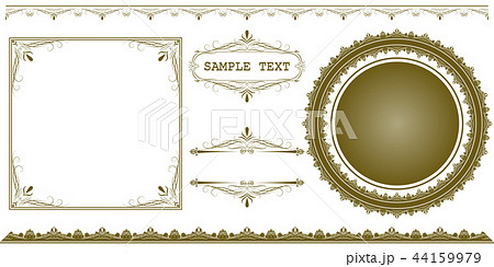 set of decorative frame in vintage style 44159979