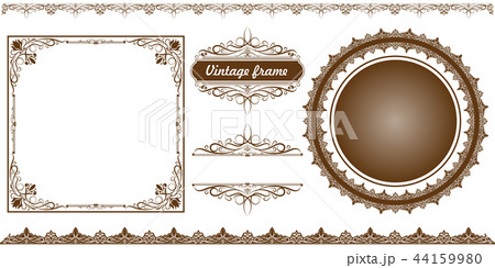 set of decorative frame in vintage style 44159980