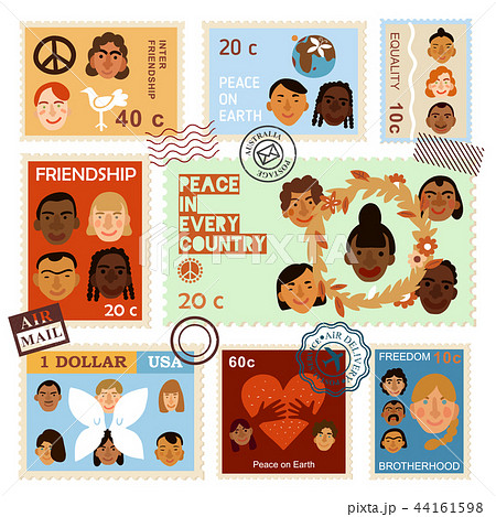 International Human Faces Postage Stamps International Human Faces Postage Stamps 44161598