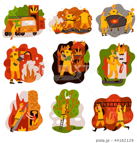 Fire Fighting Flat Compositions Set 44162129