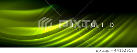 Neon glowing fluid wave lines, magic energy space light concept, abstract background wallpaper Neon glowing fluid wave lines, magic energy space light concept, abstract background wallpaper 44162915