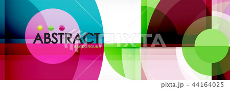 Abstract background - multicolored circles, trendy minimal geometric design 44164025