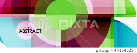 Abstract background - multicolored circles, trendy minimal geometric design 44164029