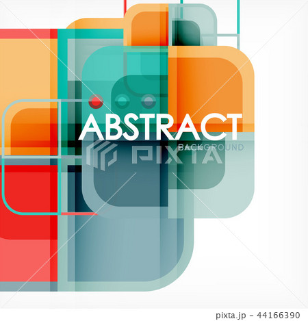 Square geometric abstract background, paper art design for cover design, book template, poster, cd 44166390