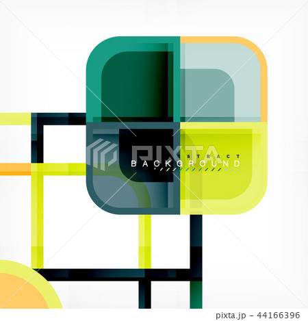 Square geometric abstract background, paper art design for cover design, book template, poster, cd 44166396