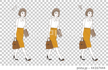 女商人全身女人面部表情集 44167444