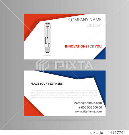 Template business card with LED bulb Template business card with LED bulb 44167764