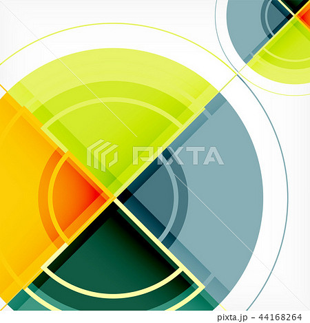 Creative circles geometric abstract background with 3d effect 44168264