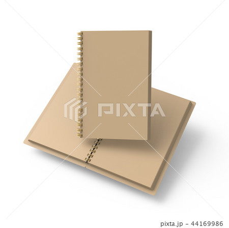 Open blank cardboard notebook Open blank cardboard notebook 44169986