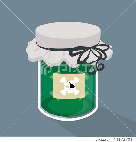 Bottle of poison  flat style 44173703