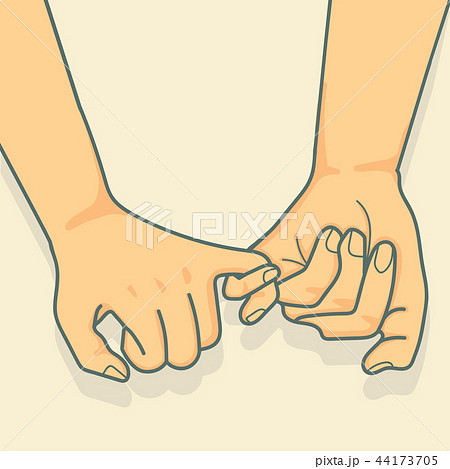 hand to Pinky promise  vector 44173705
