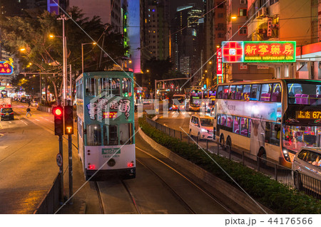 《香港》香港島の夜景・香港トラムより車載撮影 44176566