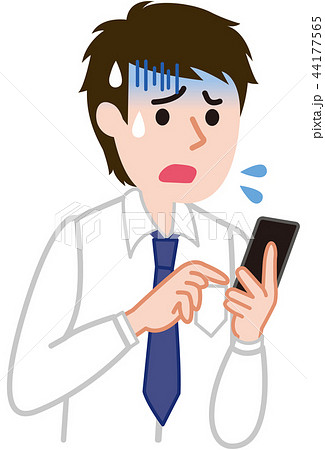 ビジネスマン　スマートフォン 44177565