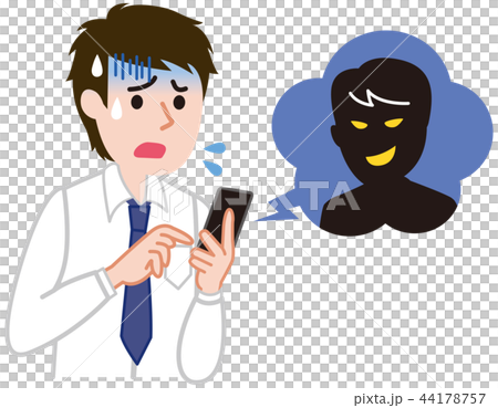 青ざめる　スマートフォン 44178757