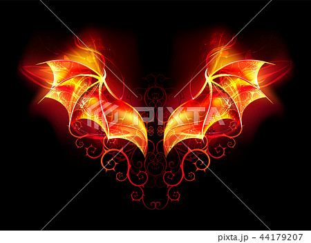 Fire Dragon Wings Stock Illustration