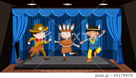 Children performing on stage Children performing on stage 44179479