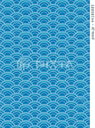 和柄背景 伝統模様 青海波 せいがいは 縦 青系のイラスト素材