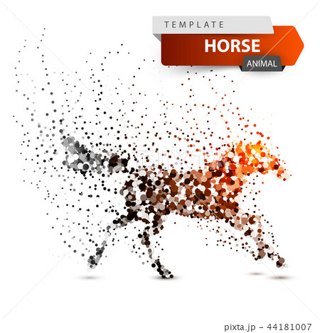 Beautiful horse - abstract dot illustration. Beautiful horse - abstract dot illustration. 44181007