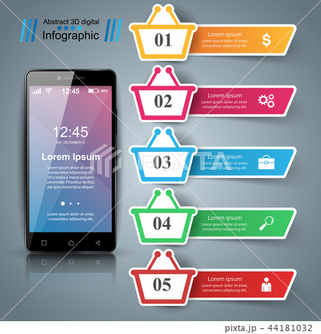 Digital gadget, smartphone tablet icon. Business infographic. 44181032