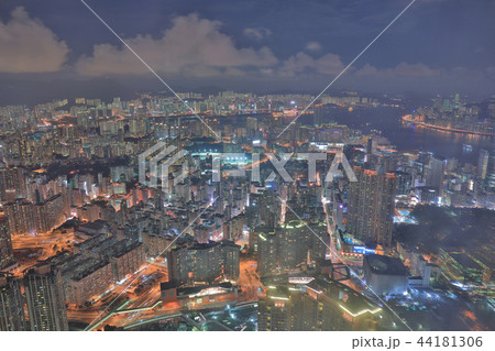 a View of night Kowloon from icc 44181306